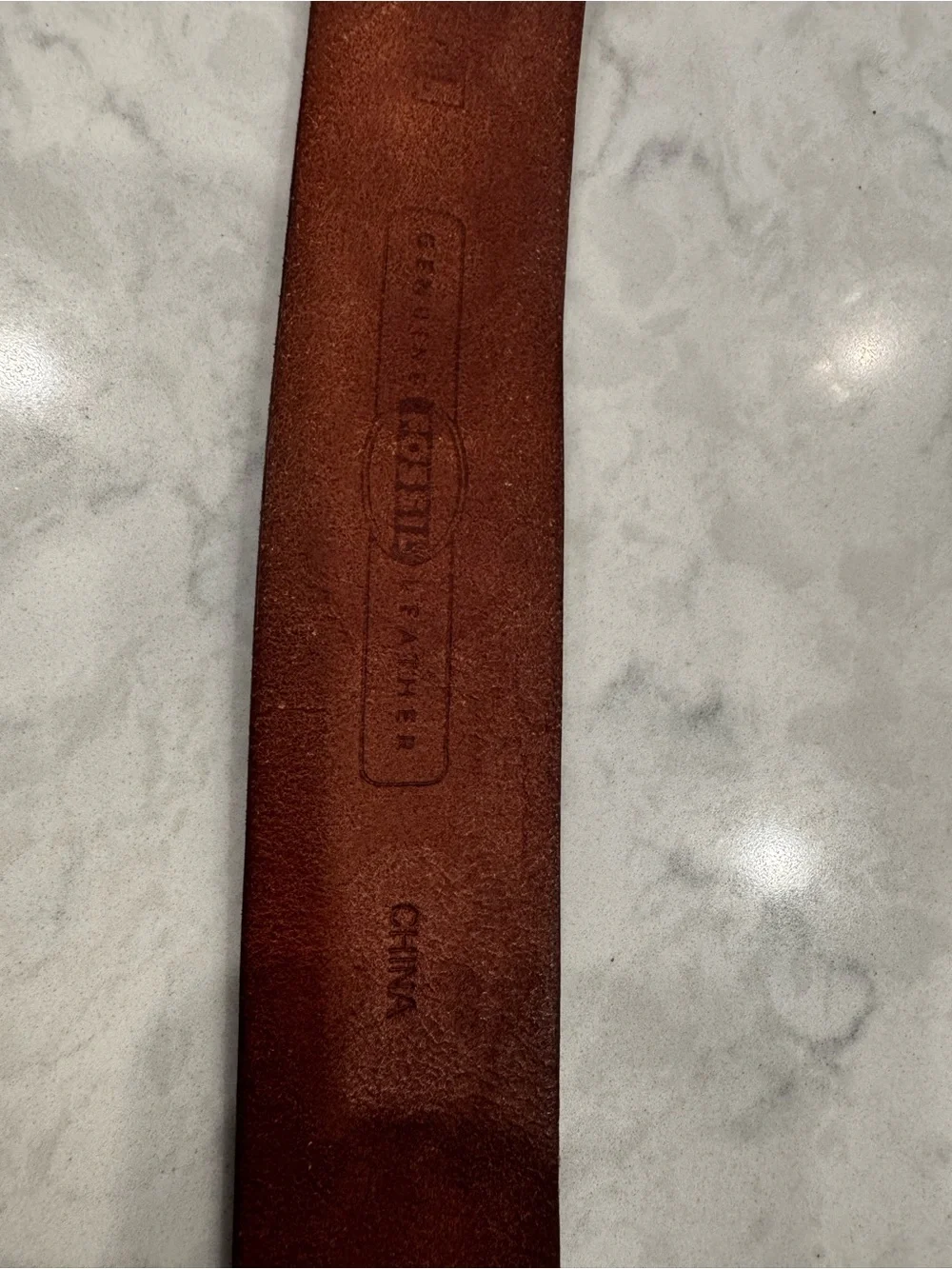 Fossil Brown Leather Belt L Embossed Boho Western Statement Buckle